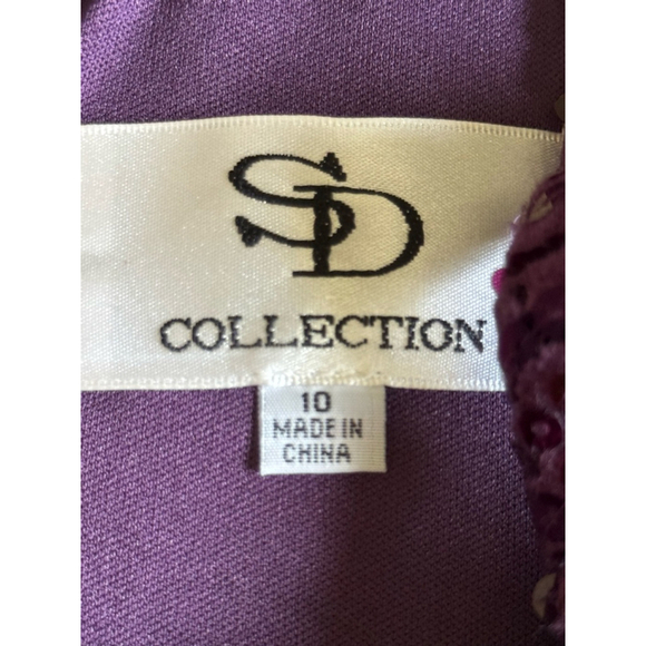 SD Collection Purple Sequin Cocktail Dress Women’s Size 10 Party Holiday - Picture 8 of 8